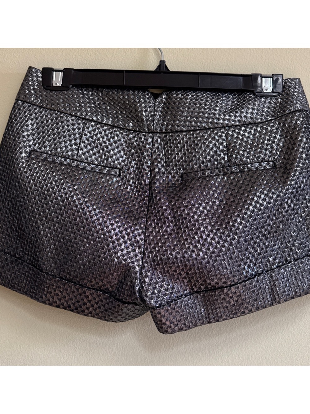 Textured Metallic Micro Shorts - Picture 4 of 5